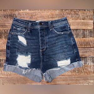 Hollister Blue Distressed Jean Shorts